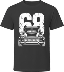 68 Cooper S Collector Vintage Car Drawing Portrait T-Shirt