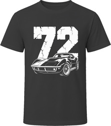 72 Stingray Collector Vintage Car Drawing Portrait T-Shirt