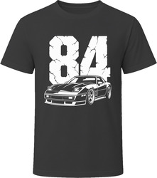 84 C4 Coupe Collector Vintage Car Drawing Portrait T-Shirt