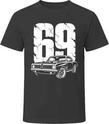 69 Formula S Barracuda Collector Vintage Car Drawing Portrait T-Shirt