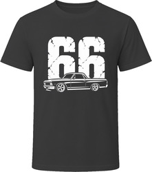 66 El Camino Collector Vintage Car Drawing Portrait T-Shirt