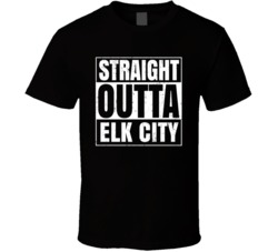 Straight Outta Elk City Kansas City Compton Parody T Shirt