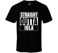 Straight Outta Iola Kansas City Compton Parody T Shirt