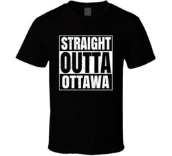 Straight Outta Ottawa Kansas City Compton Parody T Shirt
