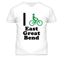East Great Bend Kansas I Bike Green T Shirt