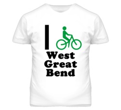 West Great Bend Kansas I Bike Green T Shirt