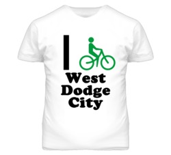 West Dodge City Kansas I Bike Green T Shirt