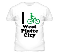 West Platte City Missouri I Bike Green T Shirt