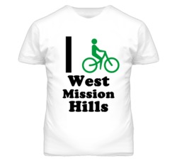 West Mission Hills Kansas I Bike Green T Shirt