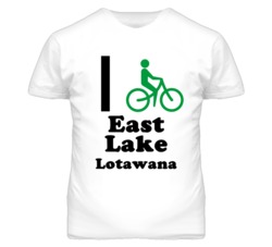 East Lake Lotawana Missouri I Bike Green T Shirt