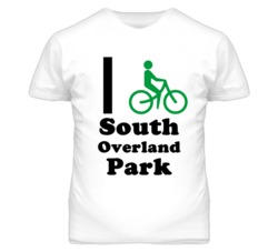 South Overland Park Kansas I Bike Green T Shirt