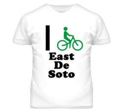 East De Soto Kansas I Bike Green T Shirt