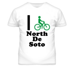 North De Soto Kansas I Bike Green T Shirt