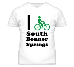South Bonner Springs Kansas I Bike Green T Shirt