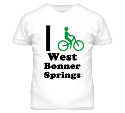 West Bonner Springs Kansas I Bike Green T Shirt