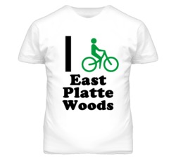 East Platte Woods Missouri I Bike Green T Shirt