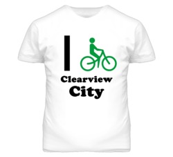 Clearview City Kansas I Bike Green T Shirt
