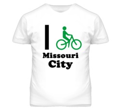Missouri City Missouri I Bike Green T Shirt