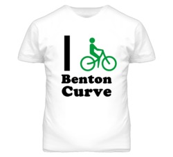 Benton Curve Kansas I Bike Green T Shirt