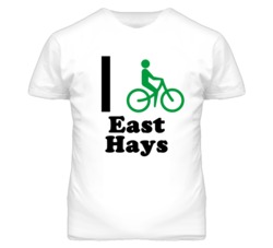 East Hays Kansas I Bike Green T Shirt