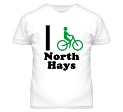 North Hays Kansas I Bike Green T Shirt