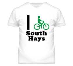 South Hays Kansas I Bike Green T Shirt