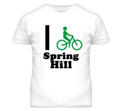 Spring Hill Kansas I Bike Green T Shirt