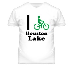 Houston Lake Missouri I Bike Green T Shirt