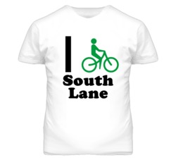 South Lane Kansas I Bike Green T Shirt