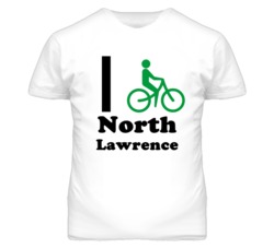 North Lawrence Kansas I Bike Green T Shirt