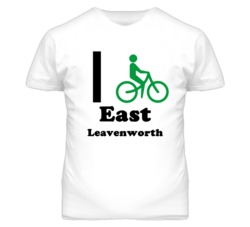 East Leavenworth Kansas I Bike Green T Shirt