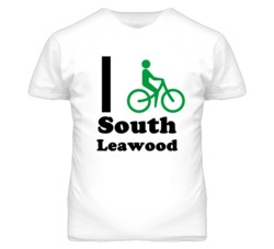South Leawood Kansas I Bike Green T Shirt