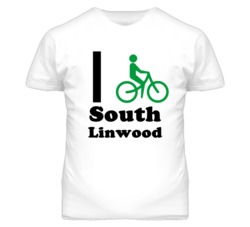 South Linwood Kansas I Bike Green T Shirt