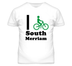 South Merriam Kansas I Bike Green T Shirt