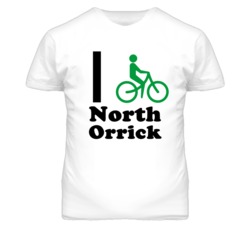 North Orrick Missouri I Bike Green T Shirt