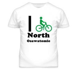 North Osawatomie Kansas I Bike Green T Shirt