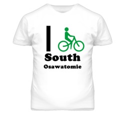 South Osawatomie Kansas I Bike Green T Shirt