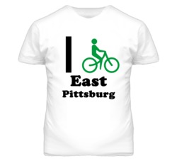 East Pittsburg Kansas I Bike Green T Shirt