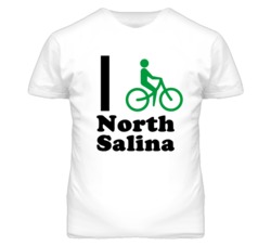 North Salina Kansas I Bike Green T Shirt