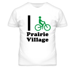 Prairie Village Kansas I Bike Green T Shirt