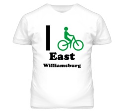 East Williamsburg Kansas I Bike Green T Shirt