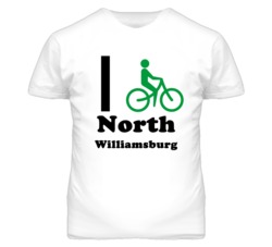 North Williamsburg Kansas I Bike Green T Shirt