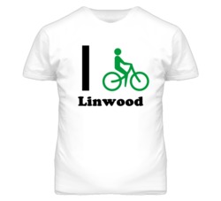 Linwood Kansas I Bike Green T Shirt