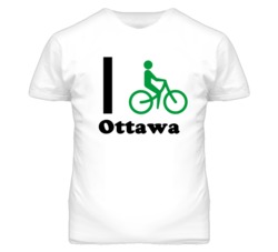 Ottawa Kansas I Bike Green T Shirt