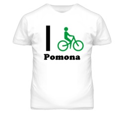 Pomona Kansas I Bike Green T Shirt