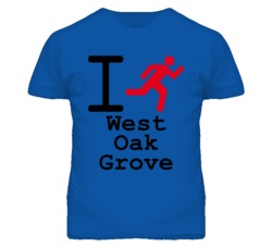 West Oak Grove Missouri I Run Green T Shirt