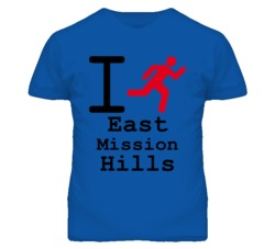 East Mission Hills Kansas I Run Green T Shirt