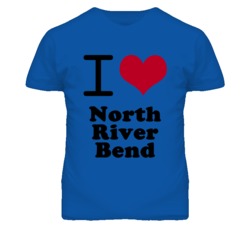 North River Bend Missouri I Heart Love Green T Shirt
