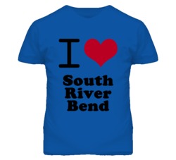 South River Bend Missouri I Heart Love Green T Shirt