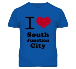South Junction City Kansas I Heart Love Green T Shirt